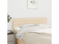 Cabeceros 2 Unidades Tela Color Crema 72x5x78/88 Cm