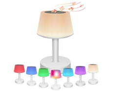 Lámpara de mesa con altavoz Bluetooth, luz nocturna táctil inteligente con altavoz de música Bluetooth, regulable 7 colores, lámpara de noche RGB para CHRONUS