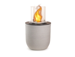 Chimenea de bioetanol de pie para hoguera de jardín para uso interior y exterior RAFFAELLO Cuerda beige d.35 x h55