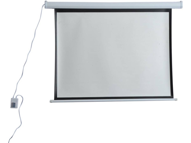 Homcom Pantalla Del proyector universal para motorizada 84 43 control remoto cine en casa presentaciones colgada blanco 171x128