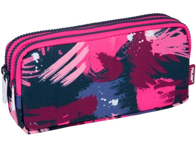 Estuche Triple MILAN Pink (22x11x6.5cm)