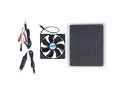 Ventilador solar portátil USB de 10 W y 12 V para invernaderos y caravanas | Sin marca