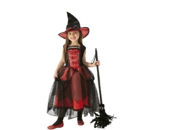 Disfraz de Niña RUBIE'S Bruja Roja Elegante (8 - 10 años)