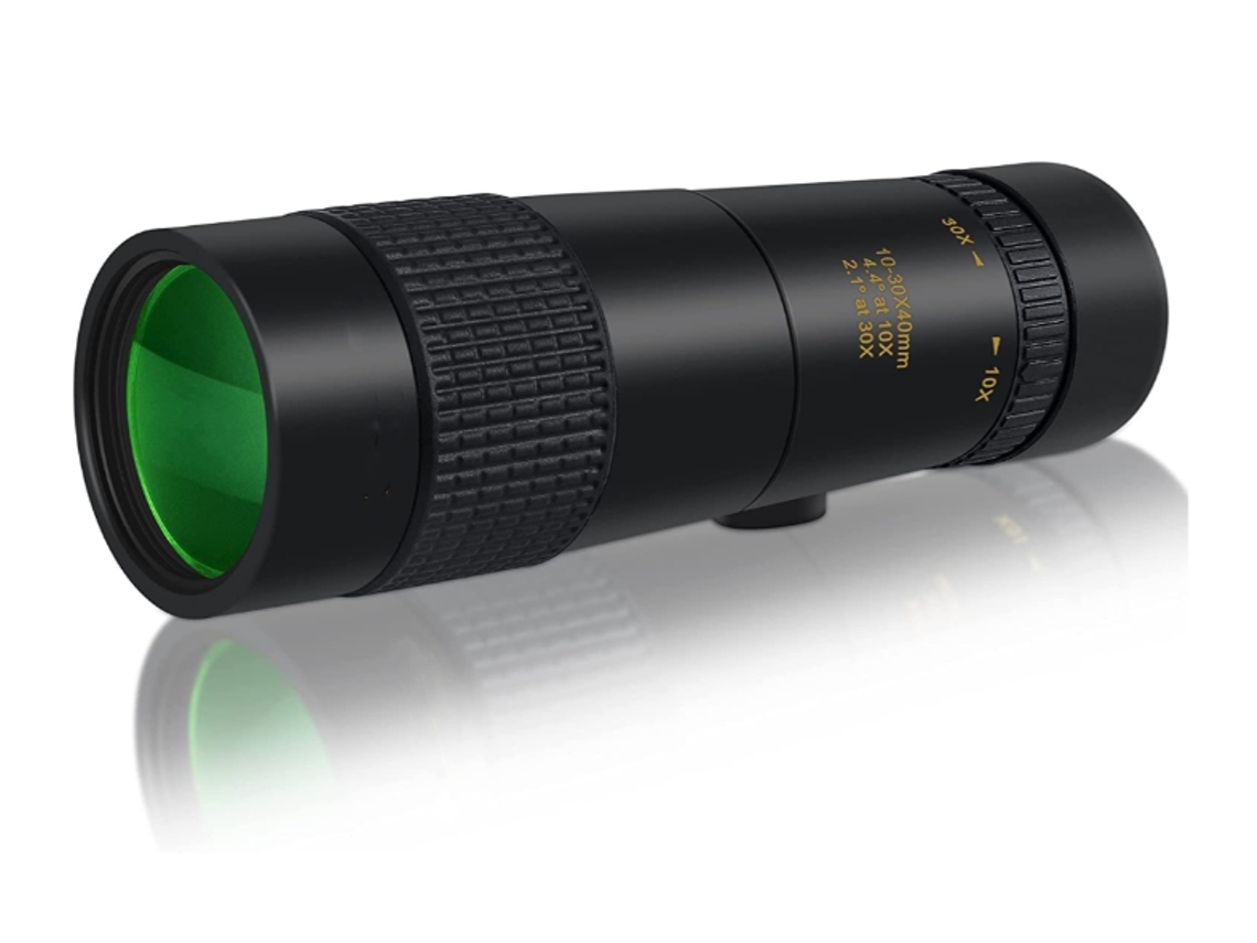 Monocular de 10 pulgadas con zoom 30x40 y prisma Bak4 de doble enfoque, alta potencia, compacto, resistente al agua, para adultos, Yizhood (negro)