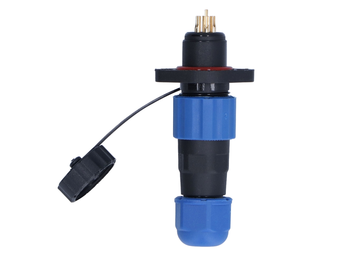 Conector De Alimentación Aérea Industrial Con Brida Impermeable Ip68, 250 V, 5 A, Sp137