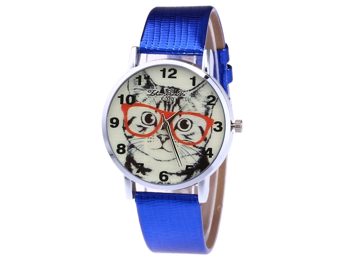Elegante Reloj De Pulsera De Cuarzo Para Hombre Y Mujer (azul)