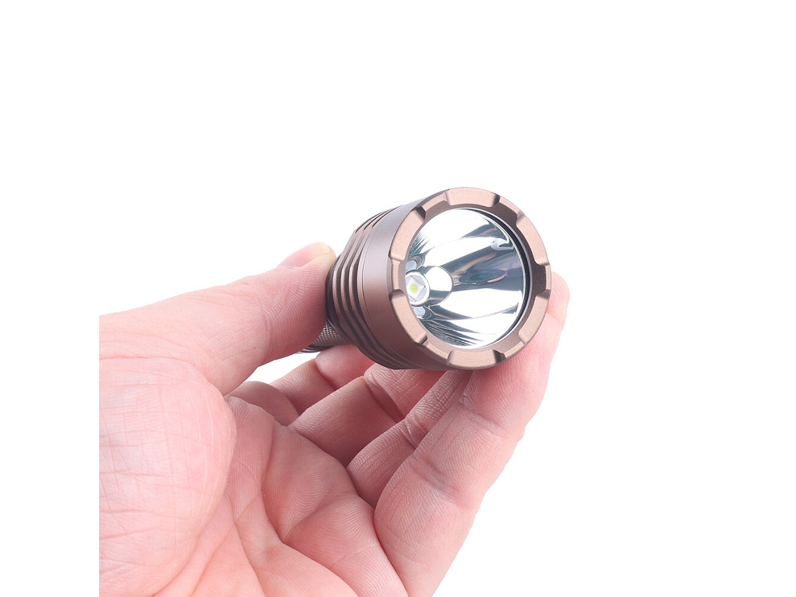 Linterna LED EDC SFT40-3000K-Sand Convoy T8 color bronce, 300-1200 lm, batería AA 14500, minilinterna con batería Kw Cslnm1.tg, para camping y pesca