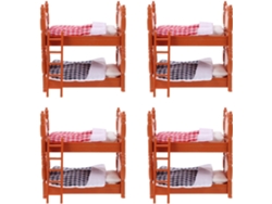 Litera De Madera Para Muñecas, 4 Piezas, Muebles, Accesorios Para La Casa, Decoración.