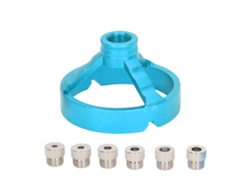 Localizador De Perforación Vertical 3 En 1 Con 6 Guías De Perforación Para Carpintería - Azul