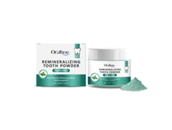 Polvo dental de menta para el mal aliento con frescura inmediata.