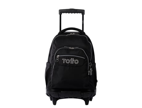 Mochila Escolar Con Ruedas Negro Renglones