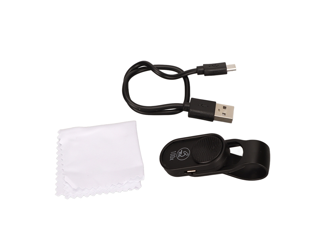 Microscopio De Smartphone 100x Lente Óptica Hd Con Luz Led Clip Universal