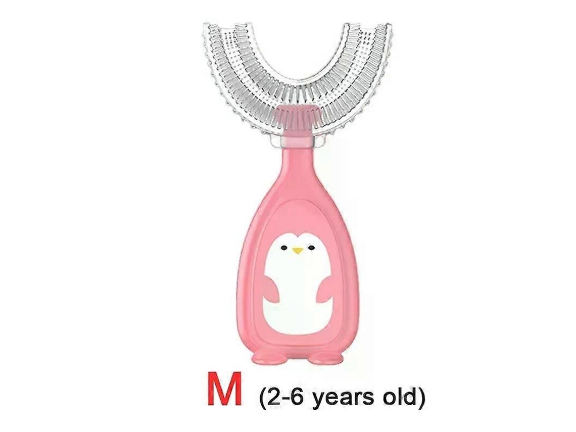Cepillo de dientes infantil en forma de U con rotación de 360 ​​grados, mordedor para bebés y niños pequeños, higiene bucal de silicona. GOKOCO