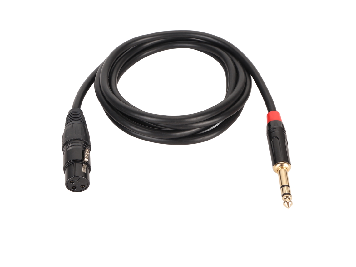 Cable De Micrófono Balanceado Xlr Hembra A Trs De 1/4 De Pulgada, 2 M, Con Blindaje Multicapa.