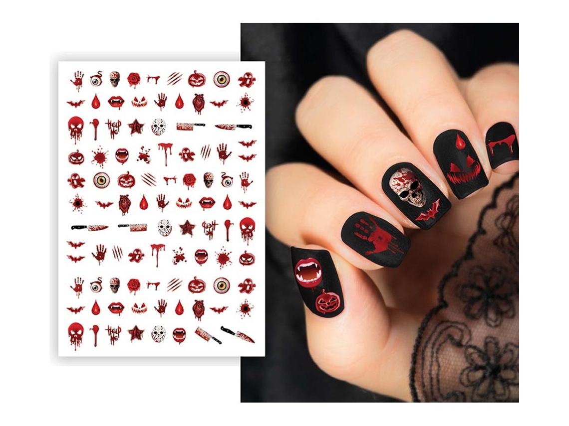 Pegatinas para Uñas Sangrientas