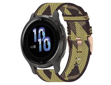 Correa De Reloj Inteligente Para Garmin Venu 2S, Correa De Nailon Amarilla De 18Mm VENISYMLIS