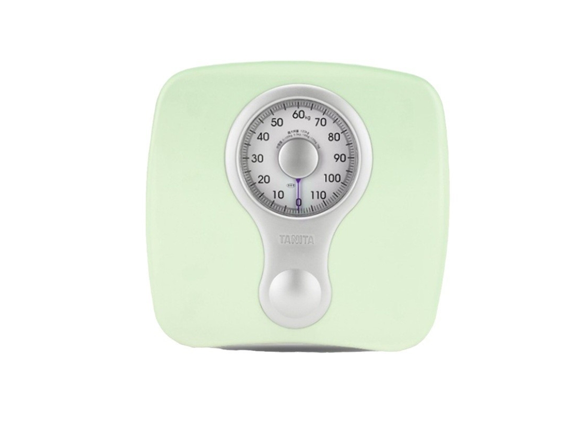Báscula personal analógica Tommy01 verde claro con base de acero