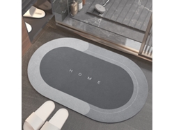 Alfombra de Baño LUUCOZK Antideslizantes Absorbentes Decoración Baño Secado Poliéster Gris (45x75cm)