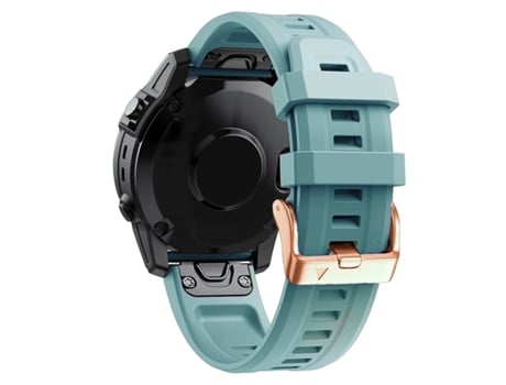Correa Silicona Cierre Metálico para Garmin Fenix 6S Pro Turquesa y Morado Pack 2X VEANXIN