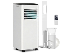 Aire Acondicionado Portátil De 9000 Btu, 4 En 1, Deshumidificador, 28 M², Blanco