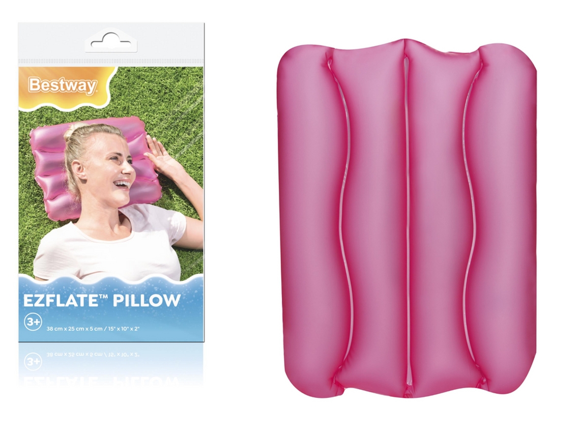 Almohada inflable 38 x 25 cm Rosa Bestway 52127