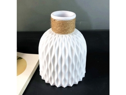 2026-vaso De Plástico Imitación Cerámica Resistente A Caídas Decoración Hogar Oficina Boda Salón Comedor Blanco