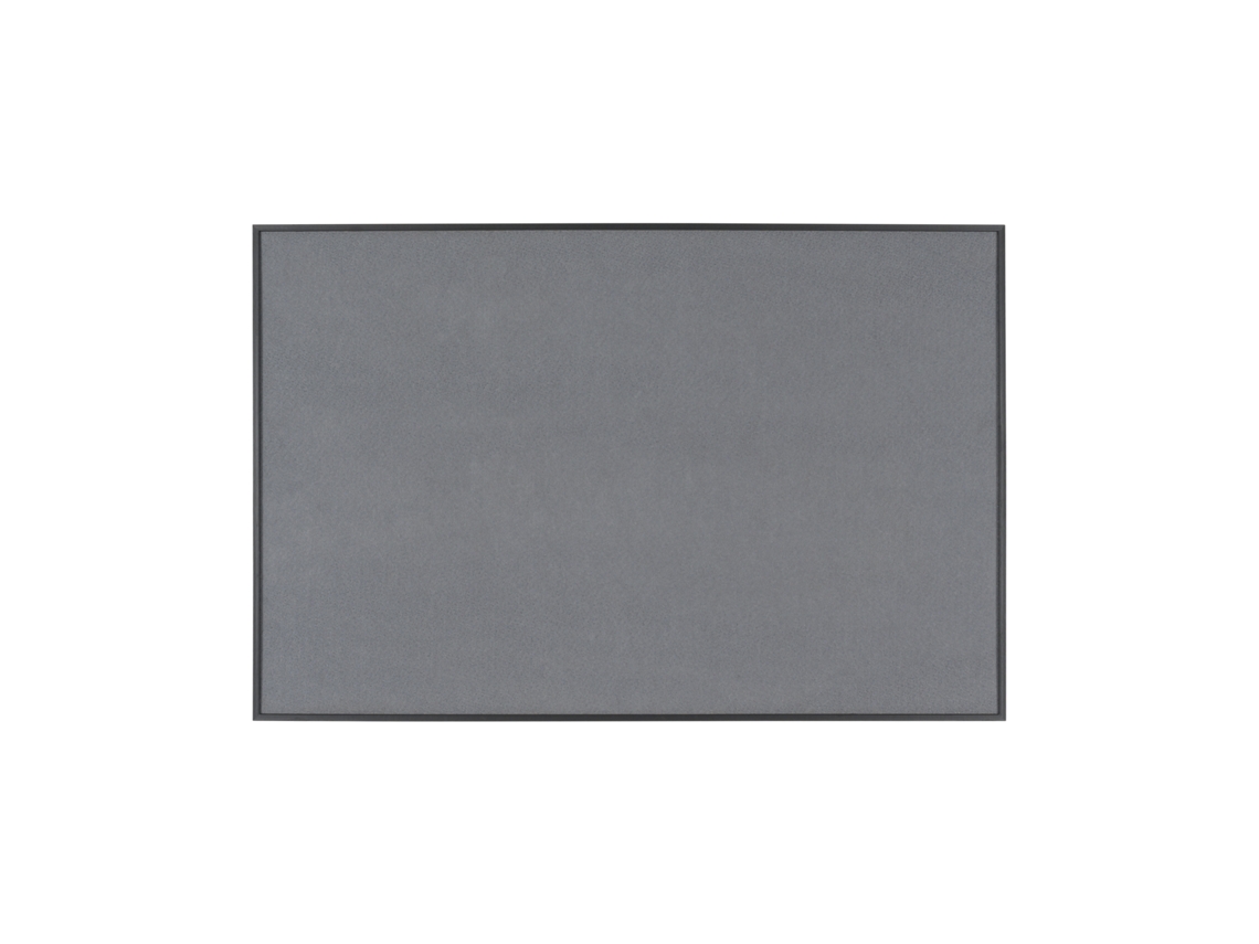 Bi-office New Basic Tablero De Anuncios, 60x40cm, Superficie De Fieltro Gris, Marco De Mdf Negro