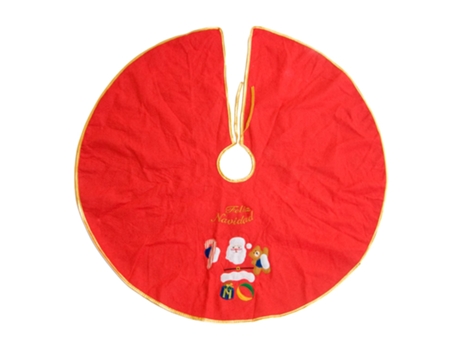 Falda de Árbol de Navidad TIENDA EURASIA Faldas Arbol Cuerdas Adaptable Todos Los Arboles Tecido Rojo (Ø91.5 cm)