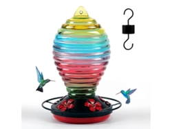 Comedero de cristal para colibríes, Comedero para colibríes arcoíris, 822 g (29 oz)