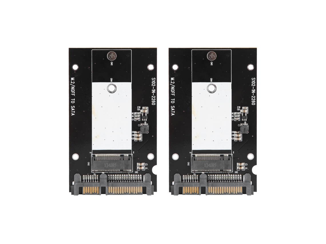 2 Unidades Tarjeta Adaptadora/conversora M.2 Ngff A Ssd Sata Iii De 2.5" (2242/2260)