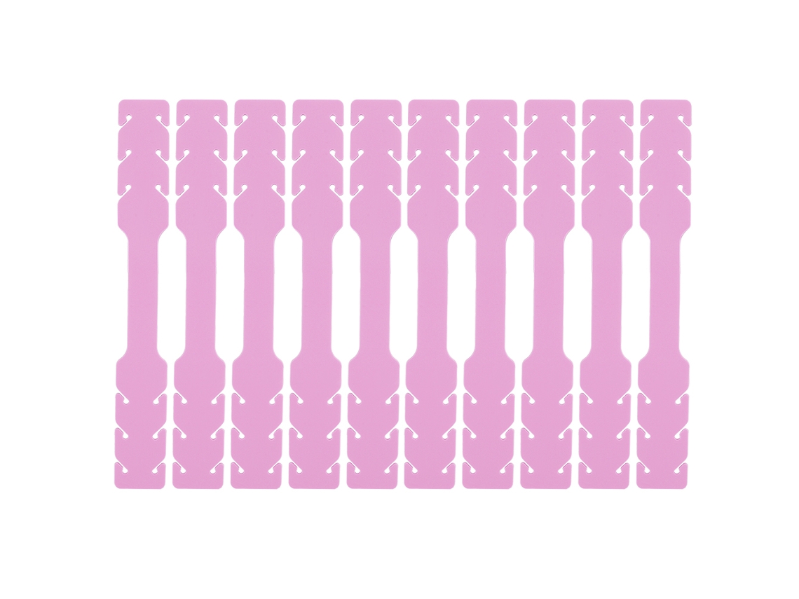 10 Láminas Protectoras De Silicona Rosa Ajustables De 3 Secciones Para Las Orejas