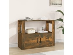 Aparador Madera Contrachapada Color Roble Ahumado 80x30x60 Cm