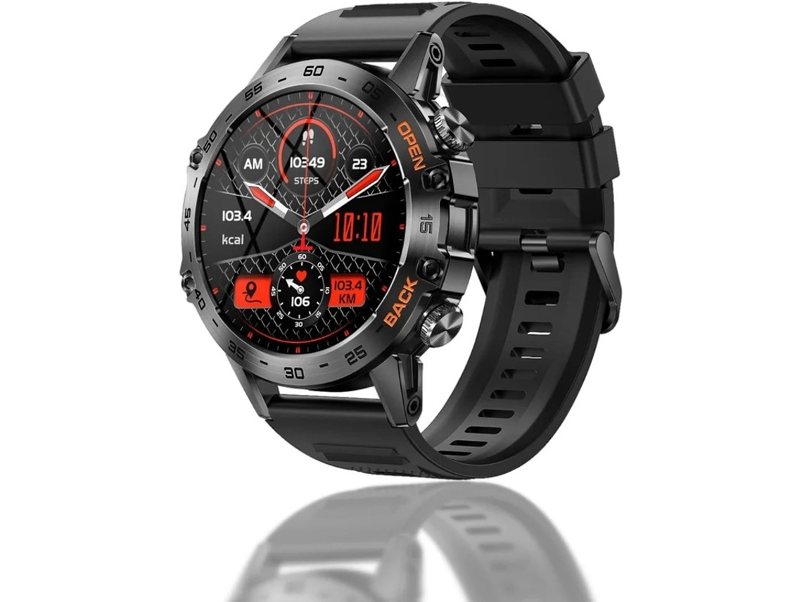 Reloj inteligente militar K52 para hombre, deportivo, resistente al agua, con Bluetooth, pantalla HD de 3,5 cm y monitor de sueño y actividad física, Yizhood