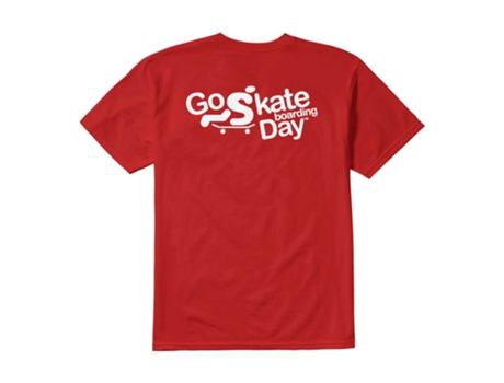 Camiseta de Hombre para Skate ES Go Rojo (XL)