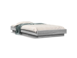Maison Exclusive - Estructura Cama Con Luces Led Madera Gris Sonoma 75x190 Cm
