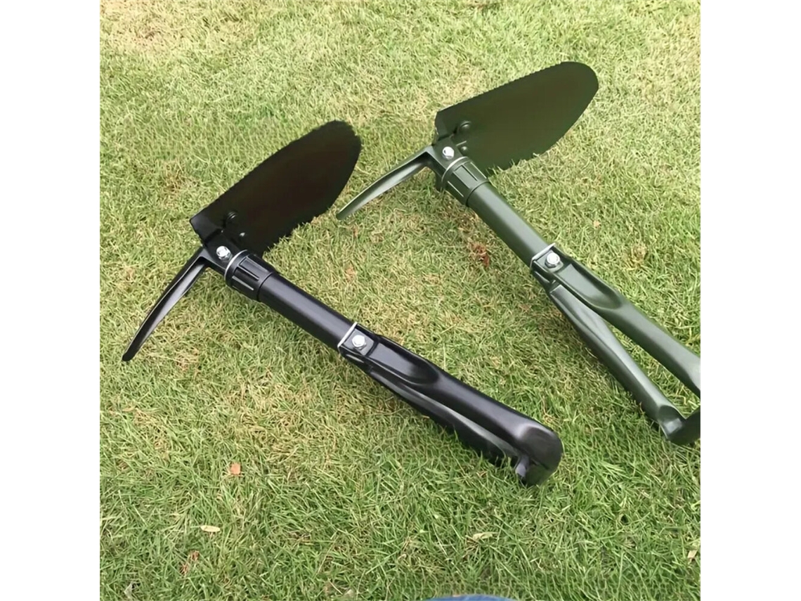 Verde Militar ipree Pala Plegable Exterior Acero Multifuncional Camping Supervivencia Bolsa Almacenamiento Aventura