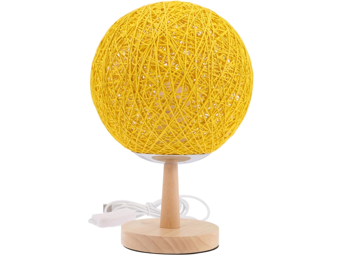 Lámpara De Mesa Led De Ratán Con Luz Suave Trenzada, Decorativa Para Oficina Y Dormitorio, Regalo