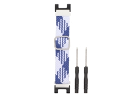 Correa De Muñeca De Nailon Tejido Para Reloj Inteligente Amazfit T-rex/t-rex Pro De 22 Mm (azul Y Blanco)