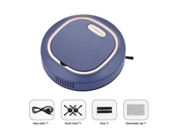 Aspiradora Robótica Automática 3 En 1 (azul) Con Carga Usb