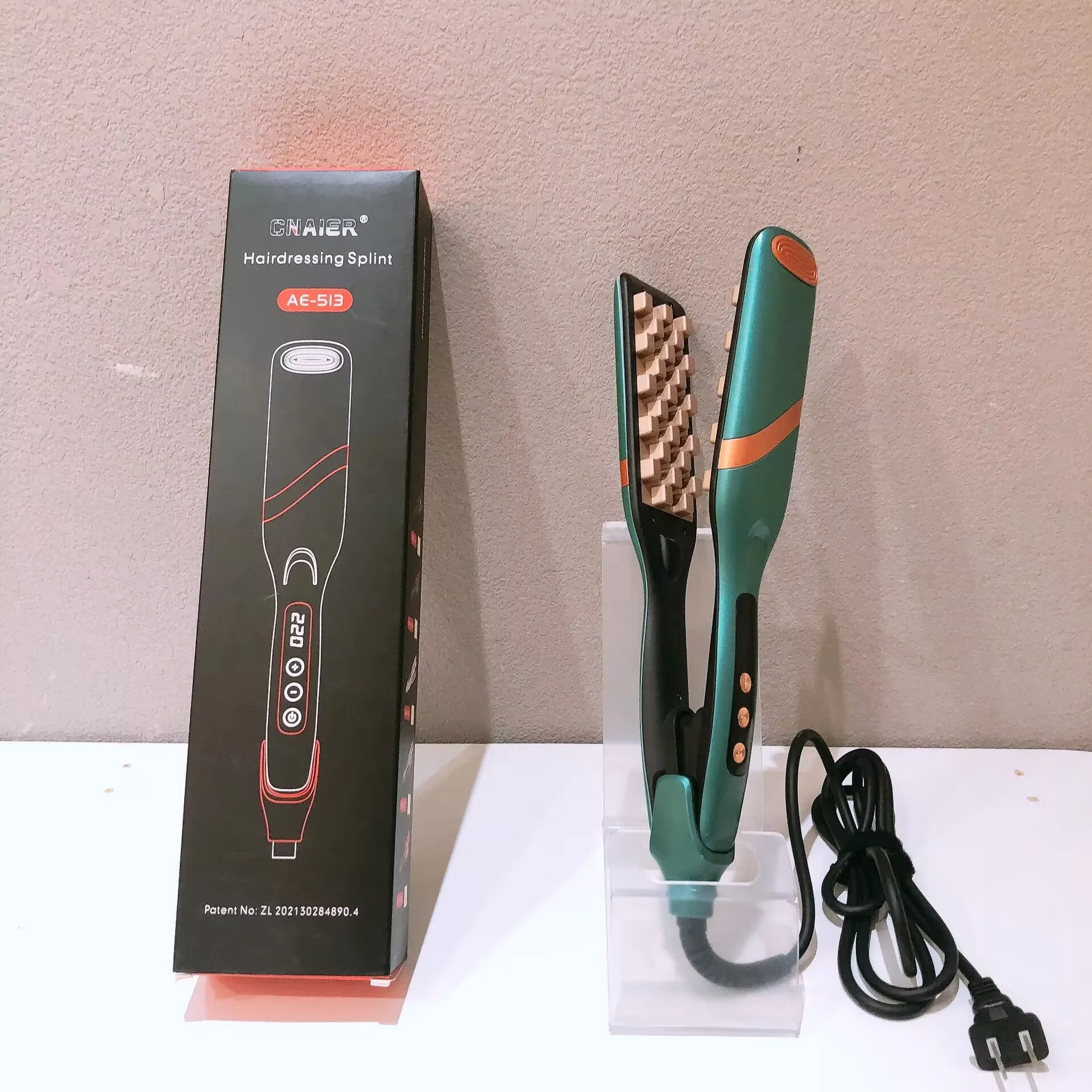 Almohadilla Térmica Para Rizar El Cabello Con Iones Negativos (verde), Tipo Esquina Ptc, 75 Vatios