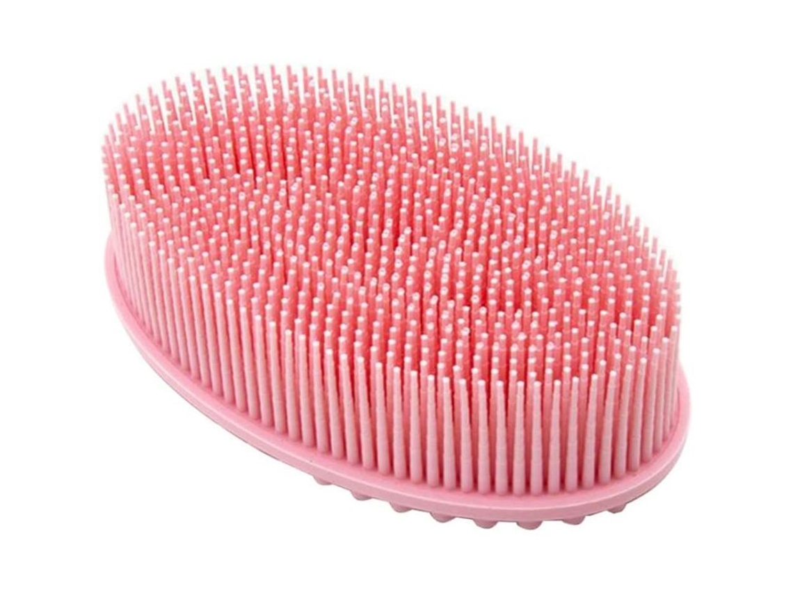 Paquete De 2 Cepillos Corporales Exfoliantes De Silicona Con Cerdas Rosas Suaves Para Una Piel Tersa Y Una Limpieza Profunda.