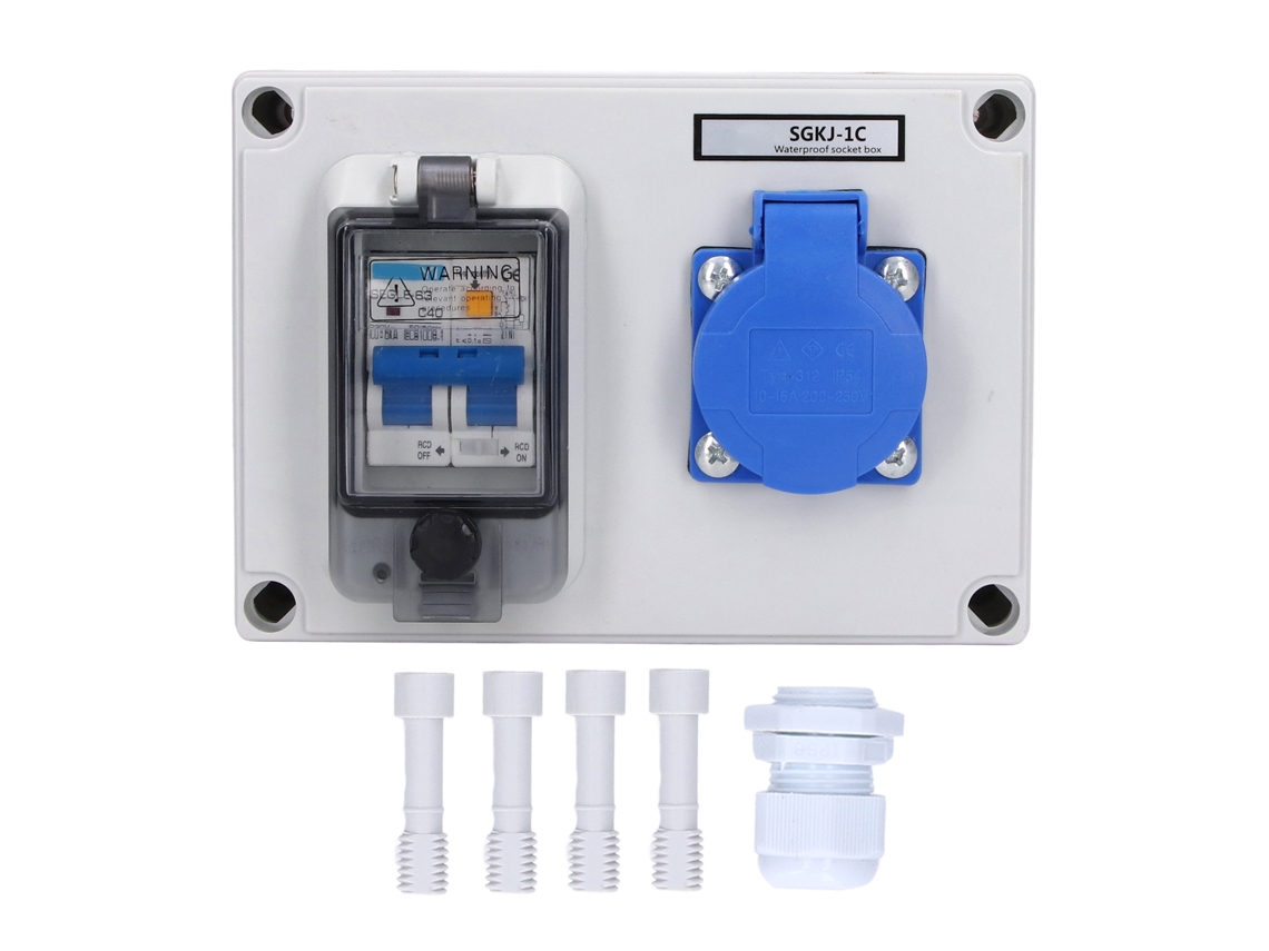 2026velora-tomada De Parede Com Rcd 230v 40a 1p+n Padrão Alemão 200‑250v Material Abs