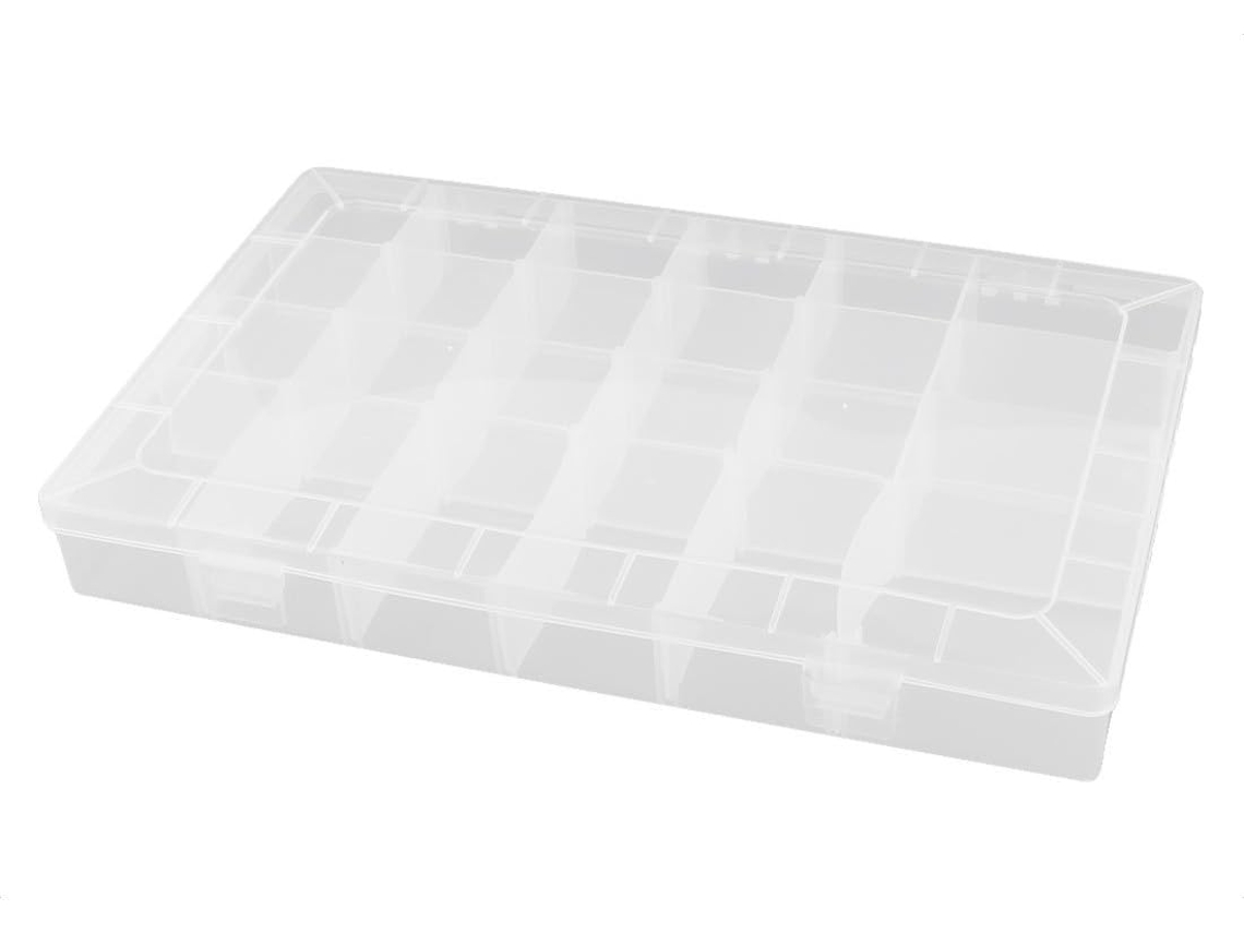 Caja De Almacenamiento De Plástico De 24 Compartimentos Para Componentes Electrónicos