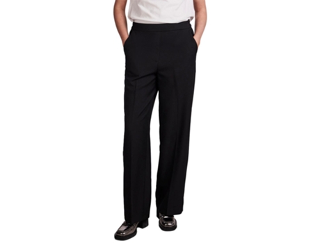 Calça PIECES Calças De Cintura Alta Neva Wide Leg Fit Preto M / 30 Mulher