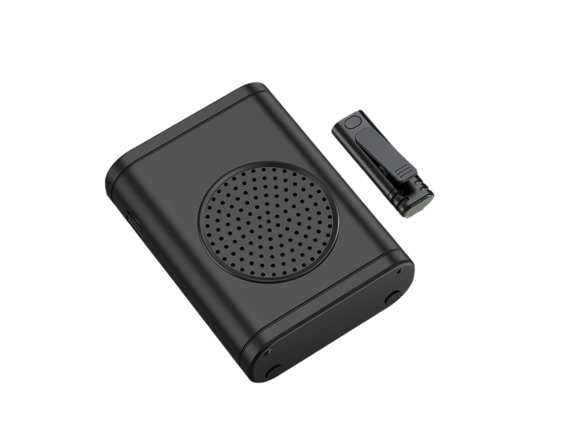 Megáfono Digitallab con micrófono inalámbrico de clip, sin aullidos