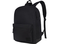 Mochila Ligera E Informal Con Puerto De Carga Usb Para Hombres Y Mujeres, Ideal Para Uso Diario O Para La Universidad (totalmente Negra).
