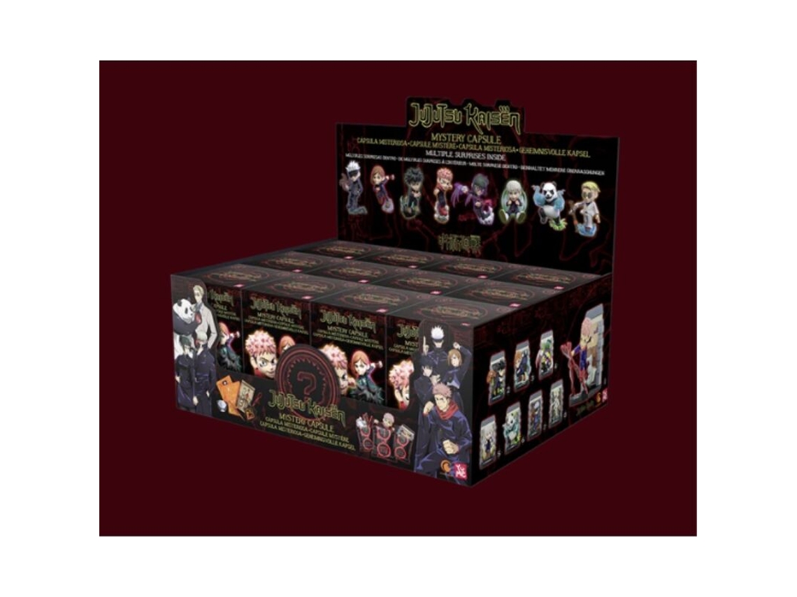 Caja sorpresa Yume Jujutsu Kaisen con cápsulas misteriosas, 12 unidades surtidas. 9,5 cm B. activo