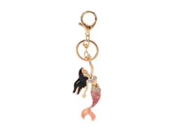 Llavero De Sirena Adorable Con Diamantes Brillantes, Aleación De Zinc, Accesorio Para El Bolso Del Coche.