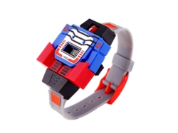 Reloj Digital Infantil Transformable Con Correa De Silicona Gris, Indicador De Fecha Y Cierre Ajustable.