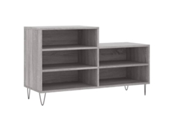 Maison Exclusive - Mueble Zapatero Madera Contrachapada Gris Sonoma 102x36x60 Cm